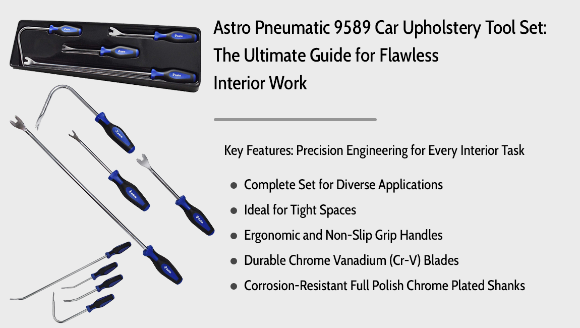 Astro Pneumatic 9589 Car Upholstery Tool Set, 4 Pieces