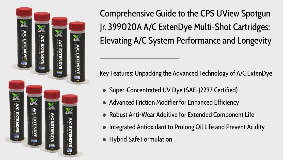 CPS UView Spotgun Jr. 399020A A/C ExtenDye Multi-Shot Cartridges, 1 oz, Anti-Wear Additive, Hybrid Safe, 4-Pack