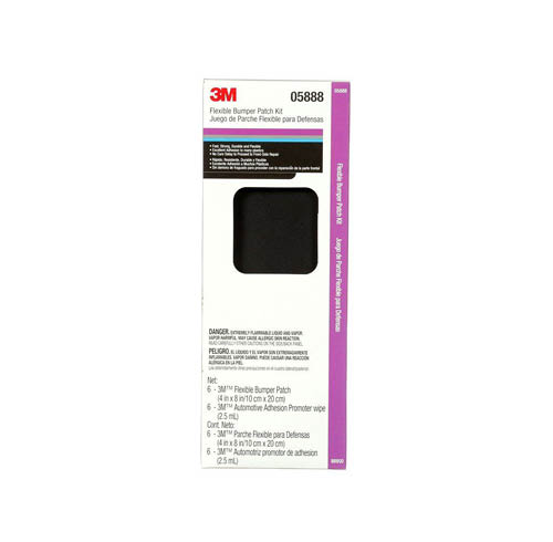 DealerShop - Flexible Bumper Patch Kit Black 4in x 8in - 05888 - Adhesives  and Seam Sealers - Automotive Seam Sealers & Sealer Tape - DealerShop USA