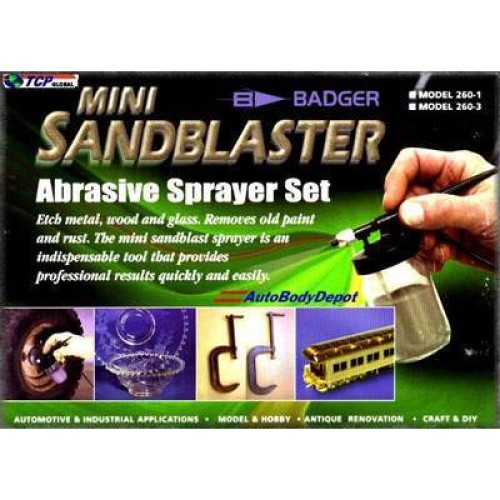 Badger Air Brush 260-3 Mini Sandblaster Abrasive Sprayer Set BA260