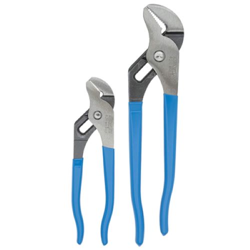 CHANNELLOCK 424 Straight Jaw Tongue & Groove Pliers, 4.5-inch | 1/2-inch  Jaw Capacity | 3 Adjustments | Forged High-Carbon US Steel | 90° Teeth Grip