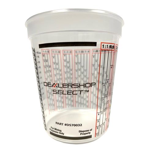DealerShop - DS E-Z Mix Mixing Cups 1 Quart 100 Pkg - DS70032 - Paint Mixing  Cups - Automotive Disposable Paint Cups - DealerShop USA