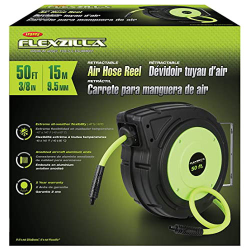 DealerShop - Flexzilla Air Hose Reel Enclosed PL, 3/8 x 50', Item