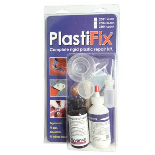 DealerShop - Polyvance PlastiFix Rigid Plastic Repair Kit, White