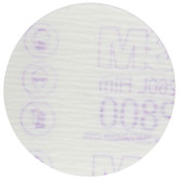 3M 00910 260L Series Abrasive Sanding Discs, 3 in Dia, 800 Grit, Hook and Loop, White, 50 Discs