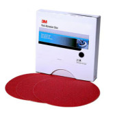 3M 01222 316U Series Abrasive Sanding Discs, 6 in Dia, 180 Grit, Hook and Loop, Red, 50 Discs