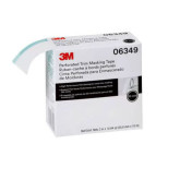 3M 06349 Perforated Trim Masking Tape, 10.94 yd x 2 in, 0.12 mm THK, 10 mm Hard Band Width, Blue