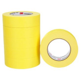 3M 06654 Automotive Refinish Masking Tape, 1-1/2'' x 180' (36mm x 55m), 388N, Yellow, 6 Rolls