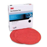 3M 01218 316U Series Abrasive Sanding Discs, 6 Inch, 400 Grit, Hook and Loop, Red, 50 Discs