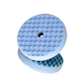 3M Perfect-It 05708 Double-Sided Ultrafine Polishing Pad, 8 in Dia, Quick Connect Attachment, Foam Pad, Blue