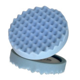 3M Perfect-It 05733 Single Sided Ultrafine Polishing Pad, 8 in Dia, Hook and Loop Attachment, Foam Pad, Blue