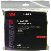3M Perfect-It 6016 Car Microfiber Cloths, 12 x 14 in, Yellow, 6-Pack