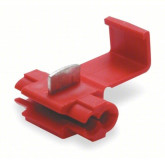 3M 06128 Scotchlok Electrical IDC Connector, Double Run or Tap, Red, 22-18 AWG (Tap), 18-14 AWG (Run), 50 per Pouch