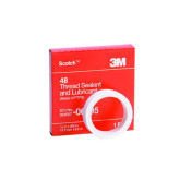 3M Scotch 06195 48 Series Premium Grade Thread Sealant and Lubricant Tape, 260 x 1/2 in, White
