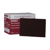 3M Scotch-Brite 07447 Non-Woven Sanding Hand Pads, 6 in x 9 in, 320/400 Grit, Very Fine Grade, Maroon, 20 pads