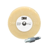 3M 07498 4" Cubitron Stripe Off Wheel Adhesive Remover Eraser Wheel, 3/8-16 Arbor/Shank, 4000 rpm, Beige
