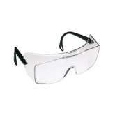 3M 12166 OX Protective Eyewear 2000 Over the Glass Safety Glasses, Clear Anti-Fog Lens, Black Secure Grip Temple, Adjustable