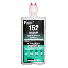 Fusor 152 Plastic Repair Adhesive, Medium Cure, 7.1 oz Two Component Epoxy Cartridge
