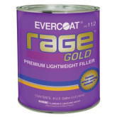 EVERCOAT Rage Gold 100112 Lightweight Premium Body Filler, Gray, Liquid, 3 Liters