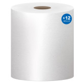 Scott Essential 01040 Universal Hard Roll Towels, 8” X 800’, White, 12 Rolls