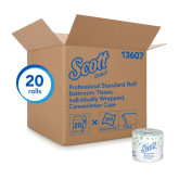 Scott 13607 Professional Standard Roll Toilet Paper, 2-Ply, 550 tissue sheets, 20 rolls