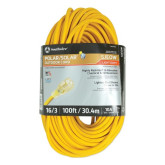 Southwire Polar/Solar 172-01289 Outdoor Extension Cord - 100 Feet, Yellow