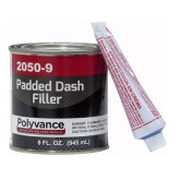 Polyvance 2050-9 Padded Automotive Dash Filler, Gray, 8 fl oz. Pint Can