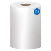 Scott Essential 02068 Universal Hard Roll Paper Towels, 8" x 400', White, 12 Rolls of 400'