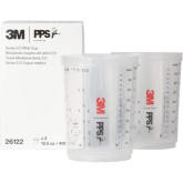 3M PPS 26122 Series 2.0 MIDI Hard Cup, 400 mL, Use With: Quarter-Turn 2.0 Lid Locking System, 2 cups per carton