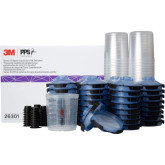 3M 26301 PPS Spray Cup, Lids and Liner Kit, 22 oz., 125-Micron Filter, Standard