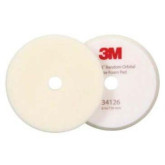 3M Perfect-It 34126 Random Orbital Compounding Pad, 6 in Dia, Coarse, Hook and Loop Attachment, Foam Pad, White, 2 Pads