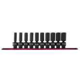 Sunex 3660 3/8" Drive Metric Universal Deep Impact Socket Set, 10-Piece Swivel Sockets
