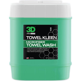 3D Car Care 108G05 Towel Kleen Microfiber Detergent, Concentrated Low-Foam