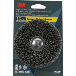 3M 03172 Large Area Paint And Rust Stripper, 4", Drill-Mounted Surface Remo