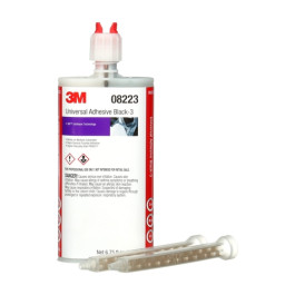 3M 08223 Universal Adhesive Black, Two Part Urethane, High Viscosity Gap Filling, 200 mL Cartridge