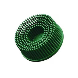 3M 18730 Scotch-Brite Roloc Bristle Disc, RD-ZB 50 TR, Green, 2 Inch x 5/8 Inch, Tapered