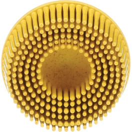 3M 18732 Scotch-Brite Roloc Bristle Disc, RD-ZB 80 TR, Yellow, 2 Inch x 5/8 Inch Tapered