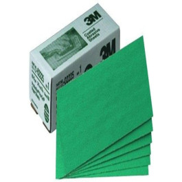 3M 2225 Green Corps Production Resin Sheet 246U, 80 Grit, 3-2/3" x 9", Box Of 100