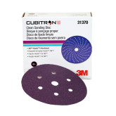 3M Cubitron II 31370 737U Series Multi-Hole Clean Sanding Abrasive Discs, 6 in Dia, 40+ Grit, Hook and Loop, Purple, 25 discs per carton