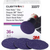 3M Cubitron II 33377 786C Series Fiber Roloc Discs, 2 Inch, 36+ Grit, 25000 RPM, Purple, 15 discs