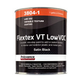 Polyvance 3804-1 Flextex VT Series Low VOC Variable Texture Coating, 1 Gallon, Black, 2.74 lb./gal VOC, Pourable Liquid