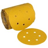 3M 01643 Stikit Gold Disc Roll Dust Free 236U, P80A, 6", 6 Hole, 125 Discs Per Roll