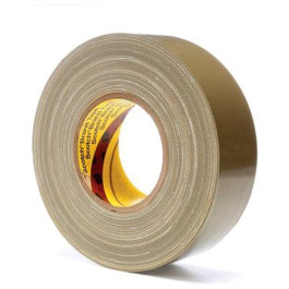 3M 06970 Scotch Polyethylene Coated Cloth Tape 390, Olive, 2 Inch x 60 yd