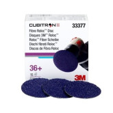 3M Cubitron II 33377 786C Series Roloc Discs, 2 in Dia, 36+ Grit, 25000 RPM, Purple, 15 discs