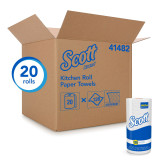 Scott 41482 Kitchen Roll White Paper Towels, 11" x 8 3/4", 20 Rolls