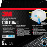 3M 8511 Particulate Respirator, N95, With Cool Flow Valve, 10-Pack