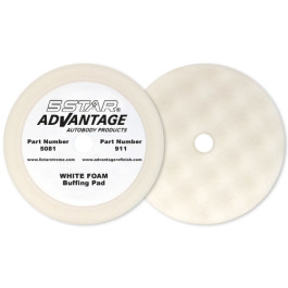 5 Star Xtreme 5081 White Foam Waffle Compounding Pads, Coarse, 8" Diameter,