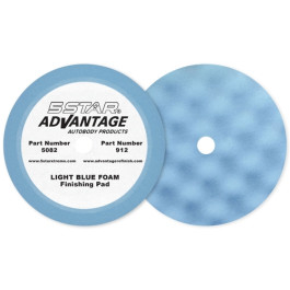 5 Star Xtreme 5082 Light Blue Foam Waffle Ultra-Fine Polishing Pads, 8" Dia