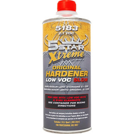 5 Star Xtreme 5183-4 Original Slow Urethane Hardener, 2.1 VOC, 1 Quart, for