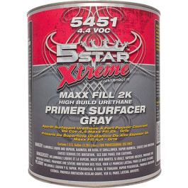 5 Star Xtreme 5451-1 MAXX Fill 2K High Build Urethane Primer Surfacer, Gray